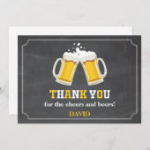 Kaas en bier Mok Chalkboard Bedankkaart (Voorkant / Achterkant)