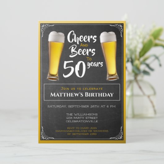 Kaas en bier op zaterdag kaart (Staand voorkant)