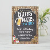 Kaas en bier Rustic Sailor Birthday Kaart (Staand voorkant)