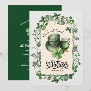 Kaas en bier. St. Patrick's Celebration Invita Kaart