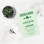 Kaas en bier St Patrick's Day Party Kaart