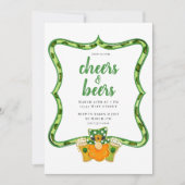 Kaas en bier St Patrick's Day Party Kaart (Voorkant)