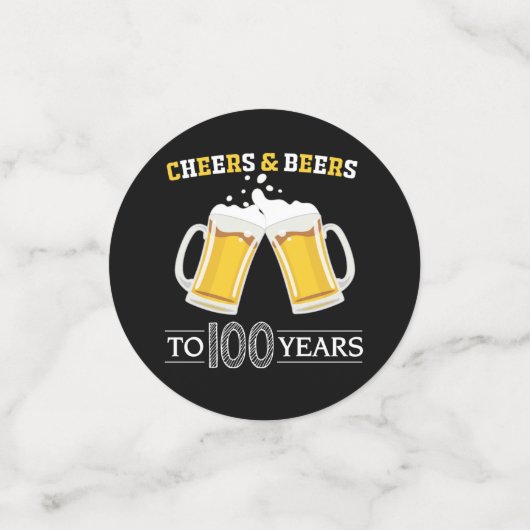 Kaas en bier tot 100 jaar confetti (Kleine voorkant)