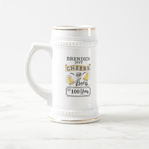 Kaas en bier tot 100 jaar geboortedag Beer Stein Bierpul