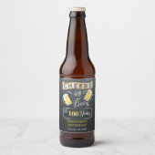 Kaas en bier tot 100 jaar geboortedag bier etiket (Voorkant)