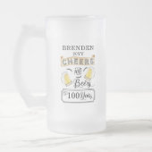 Kaas en bier tot 100 jaar verjaardag matglas bierpul (Links)