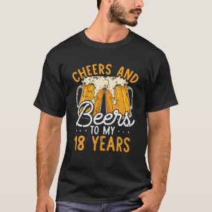 kaas en bier tot 18 jaar 18e verjaardag gif t-shirt