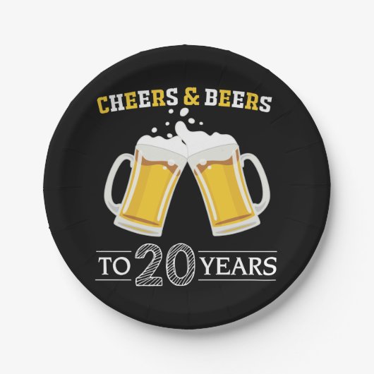 Kaas en bier tot 20 jaar Bord papier (Voorkant)