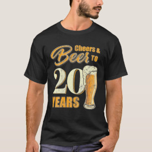 Kaas en bier tot 20 jaar grappige verjaardag t-shirt