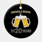 Kaas en bier tot 20 jaar keramisch ornament (Achterkant)