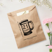 Kaas en bier tot 21 jaar na geboorte bedankzakje (Gezegeld)