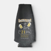 Kaas en bier tot 21 jaar na geboorte flesjeskoeler (Voorkant)