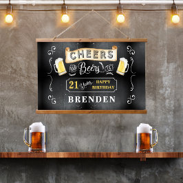 Kaas en bier tot 21 jaar na geboorte hangend wandkleed