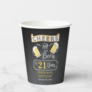 Kaas en bier tot 21 jaar na geboorte papieren bekers