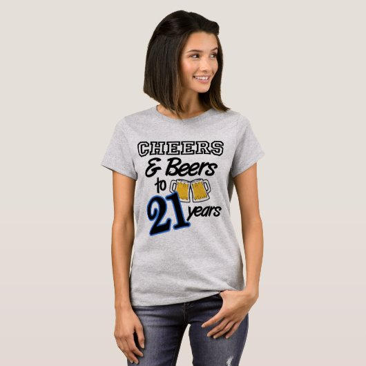 Kaas en bier tot 21 jaar Shirt op zaterdag (Voorkant volledig)