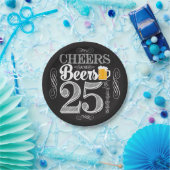 Kaas en bier tot 25 jaar Papier Bord 7 inch (Feest)