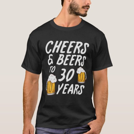 Kaas en bier tot 30 jaar - 30 dagen t-shirt (Voorkant)