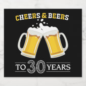 Kaas en bier tot 30 jaar bier etiket (Enkel label)