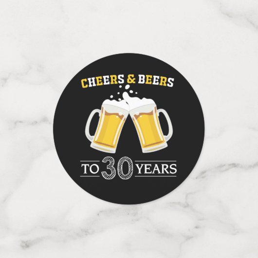 Kaas en bier tot 30 jaar confetti (Kleine voorkant)