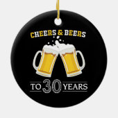 Kaas en bier tot 30 jaar keramisch ornament (Achterkant)