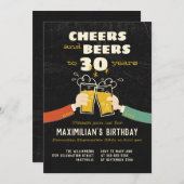 Kaas en bier tot 30 jaar na de Cartoon Kaart (Voorkant / Achterkant)