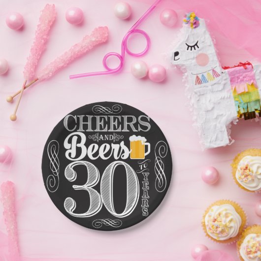 Kaas en bier tot 30 jaar Papier Bord 7 inch (Feest)