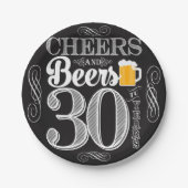 Kaas en bier tot 30 jaar Papier Bord 7 inch (Voorkant)