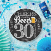 Kaas en bier tot 30 jaar Papier Bord 9" (Feest)