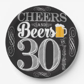 Kaas en bier tot 30 jaar Papier Bord 9" (Voorkant)