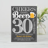 Kaas en bier tot 30 jaar uitnodiging (Staand voorkant)