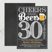 Kaas en bier tot 30 jaar uitnodiging (Voorkant / Achterkant)