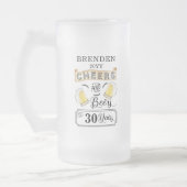 Kaas en bier tot 30 jaar verjaardag matglas bierpul (Links)