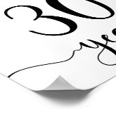 Kaas en bier tot 30 jaar verjaardagsbord poster (Hoek)