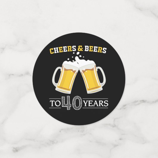 Kaas en bier tot 40 jaar confetti (Kleine voorkant)