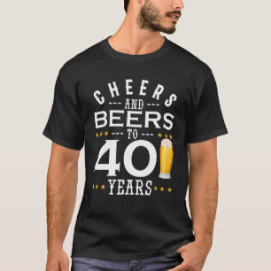 Kaas en bier tot 40 jaar Drink vogeldag GIF T-shirt