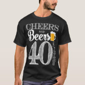 Kaas en bier tot 40 jaar Man T-Shirt (Voorkant)