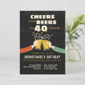 Kaas en bier tot 40 jaar na de Cartoon Kaart (Staand voorkant)