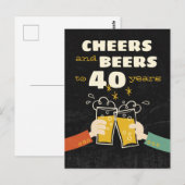Kaas en bier tot 40 jaar na geboorte briefkaart (Voorkant / Achterkant)