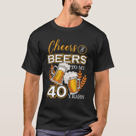 Kaas en bier tot 40 jaar na geboorte Drink T-shirt (Voorkant)