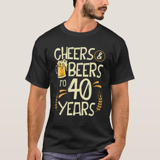 Kaas en bier tot 40 jaar oud 40e verjaardag Dri T-shirt (Voorkant)