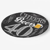 Kaas en bier tot 40 jaar Papier Bord 9" (Gekanteld)