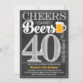 Kaas en bier tot 40 jaar uitnodiging (Voorkant)