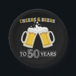 Kaas en bier tot 50 jaar Bord papier<br><div class="desc">Kaas en bier tot 50 jaar Bord papier</div>