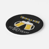 Kaas en bier tot 50 jaar Bord papier (Gekanteld)