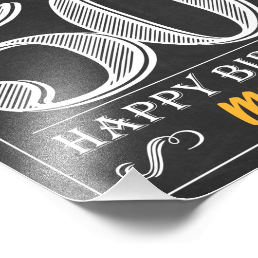 Kaas en bier tot 50 jaar Happy Birthday Sign Foto Afdruk (Hoek)