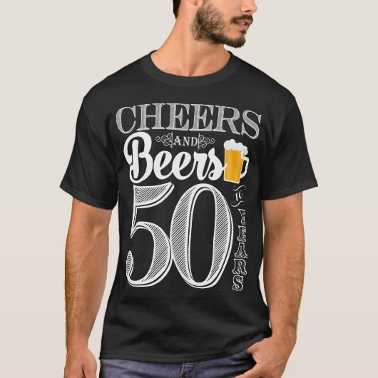 Kaas en bier tot 50 jaar Man T-Shirt (Voorkant)