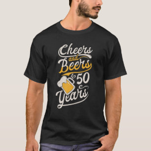 Kaas en bier tot 50 jaar vrolijke verjaardag t-shirt
