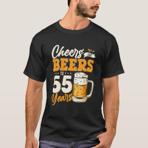 Kaas en bier tot 55 jaar Funny 55th Birthday T-shirt