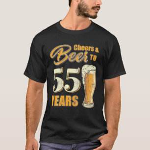 Kaas en bier tot 55 jaar Vreemde feestdag T-shirt