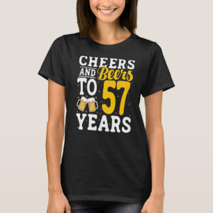 Kaas en bier tot 57 jaar oud Drink 57 jaar T-shirt